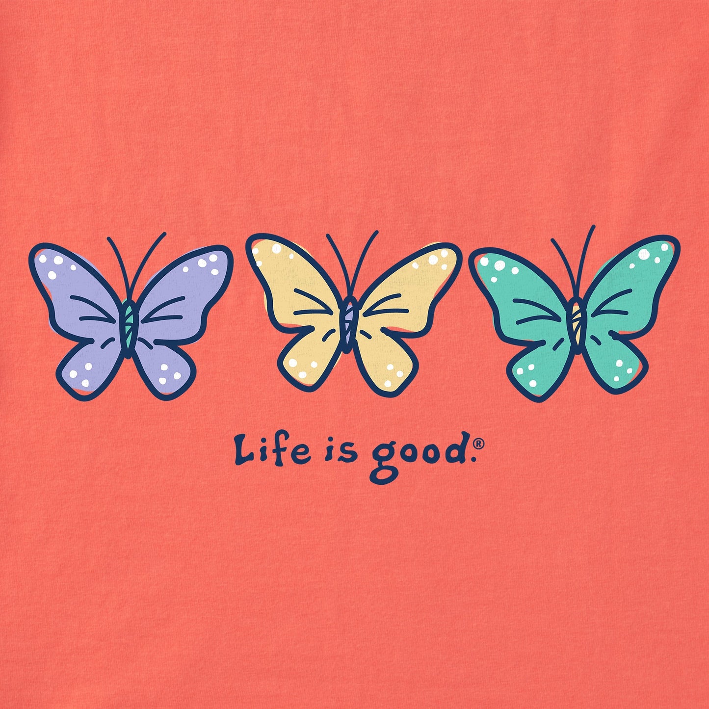 Women's 3 Butterflies Short Sleeve Crusher Tee