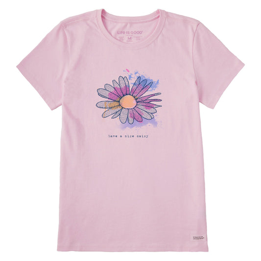 Women's Fineline Have a Nice Daisy Short Sleeve Crusher Tee