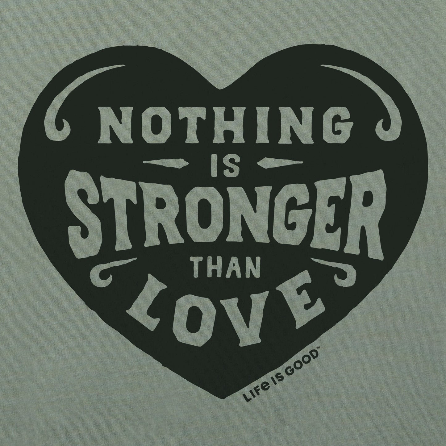 Women's Stronger than Love Heart Short Sleeve Crusher Vee