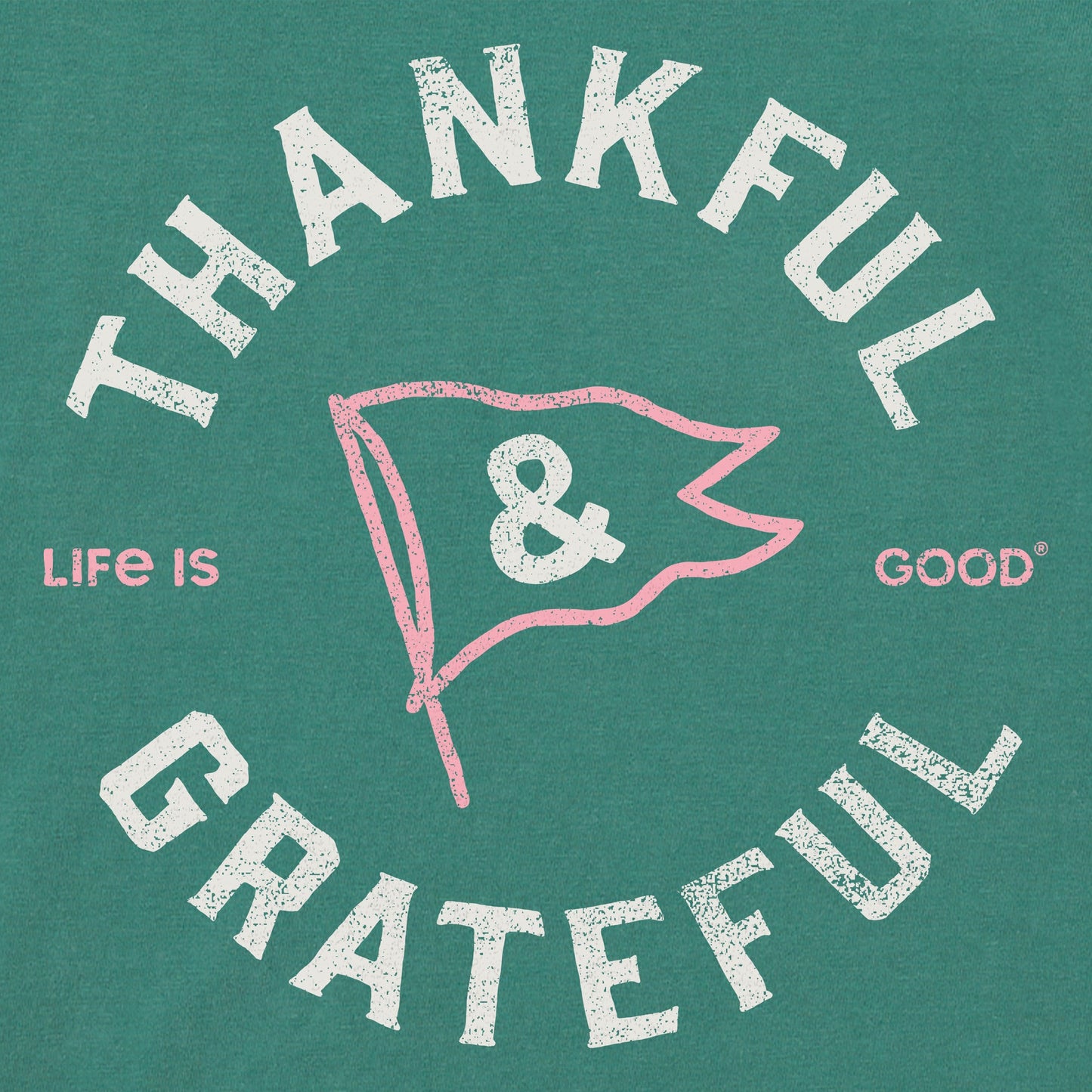Women's Thankful & Grateful Flag Short Sleeve Crusher Tee