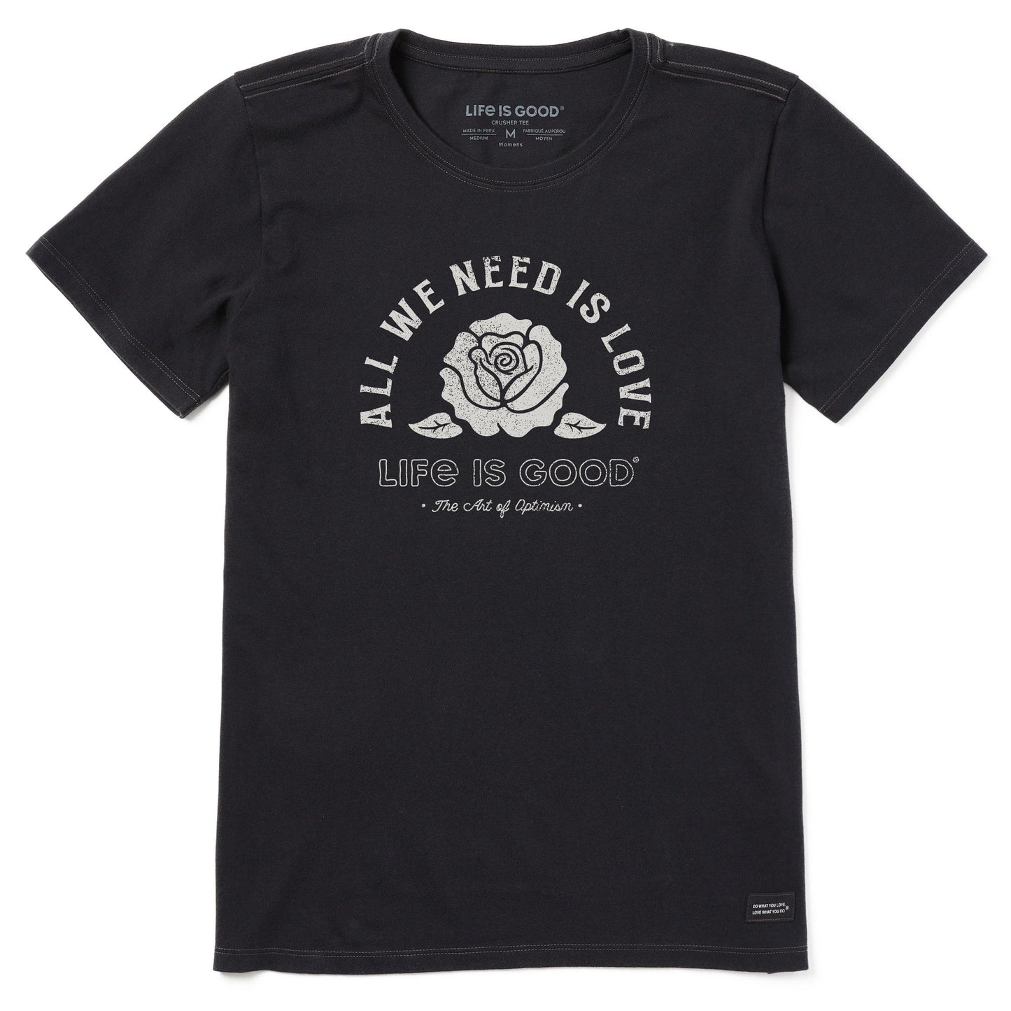 Women's All We Need is Love Rose Short Sleeve Tee