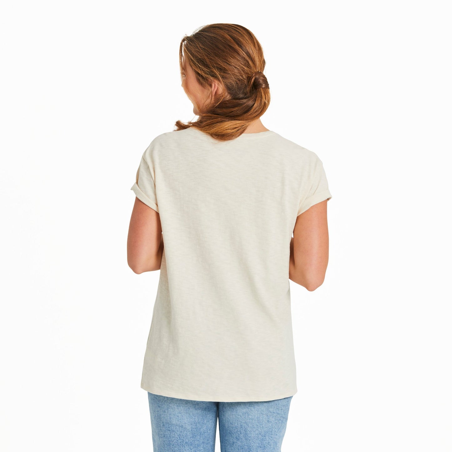 Women's Solid Slub Easy Fit Pocket Tee
