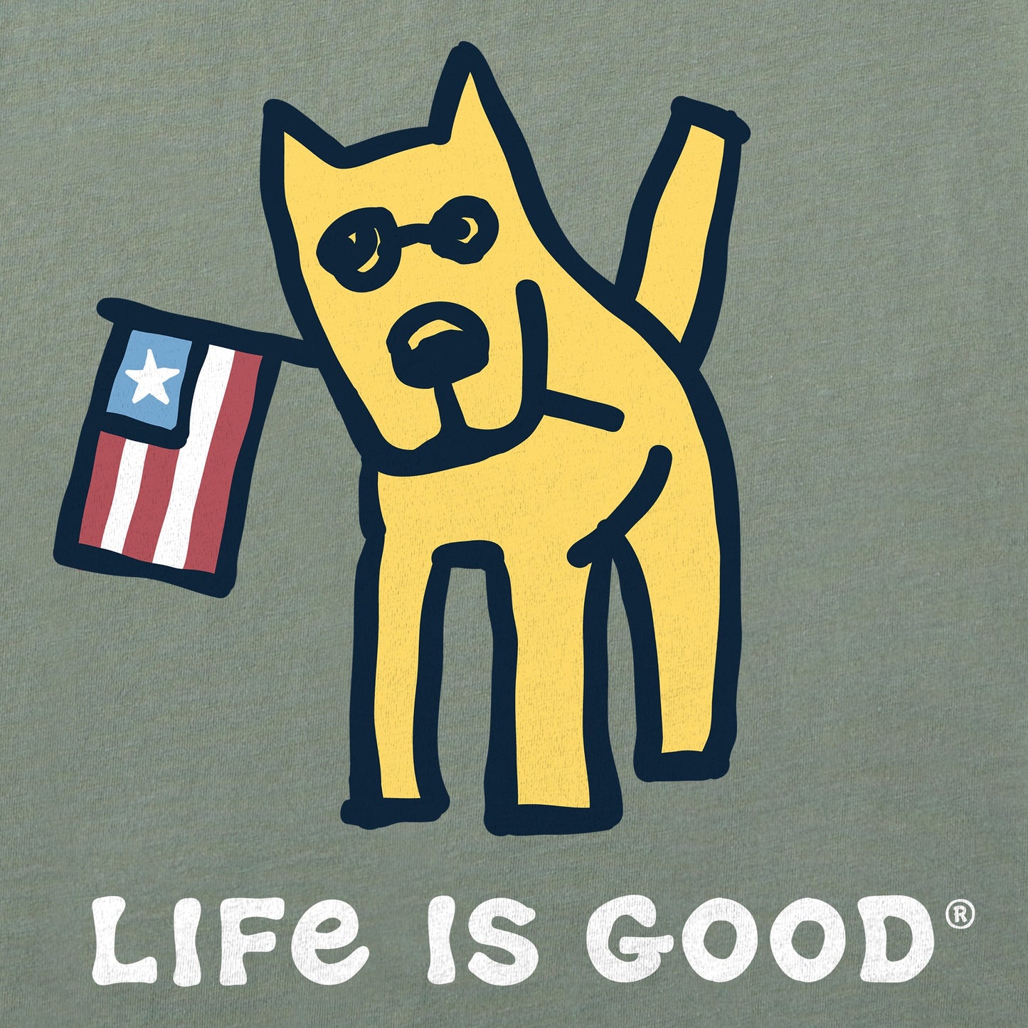 Women's Rocket American Flag Short Sleeve Crusher Boxy Tee