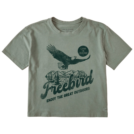 Women's Bald Eagle Freebird Short Sleeve Crusher Boxy Tee