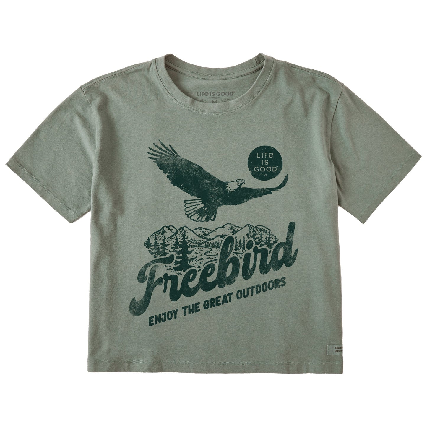 Women's Bald Eagle Freebird Short Sleeve Crusher Boxy Tee