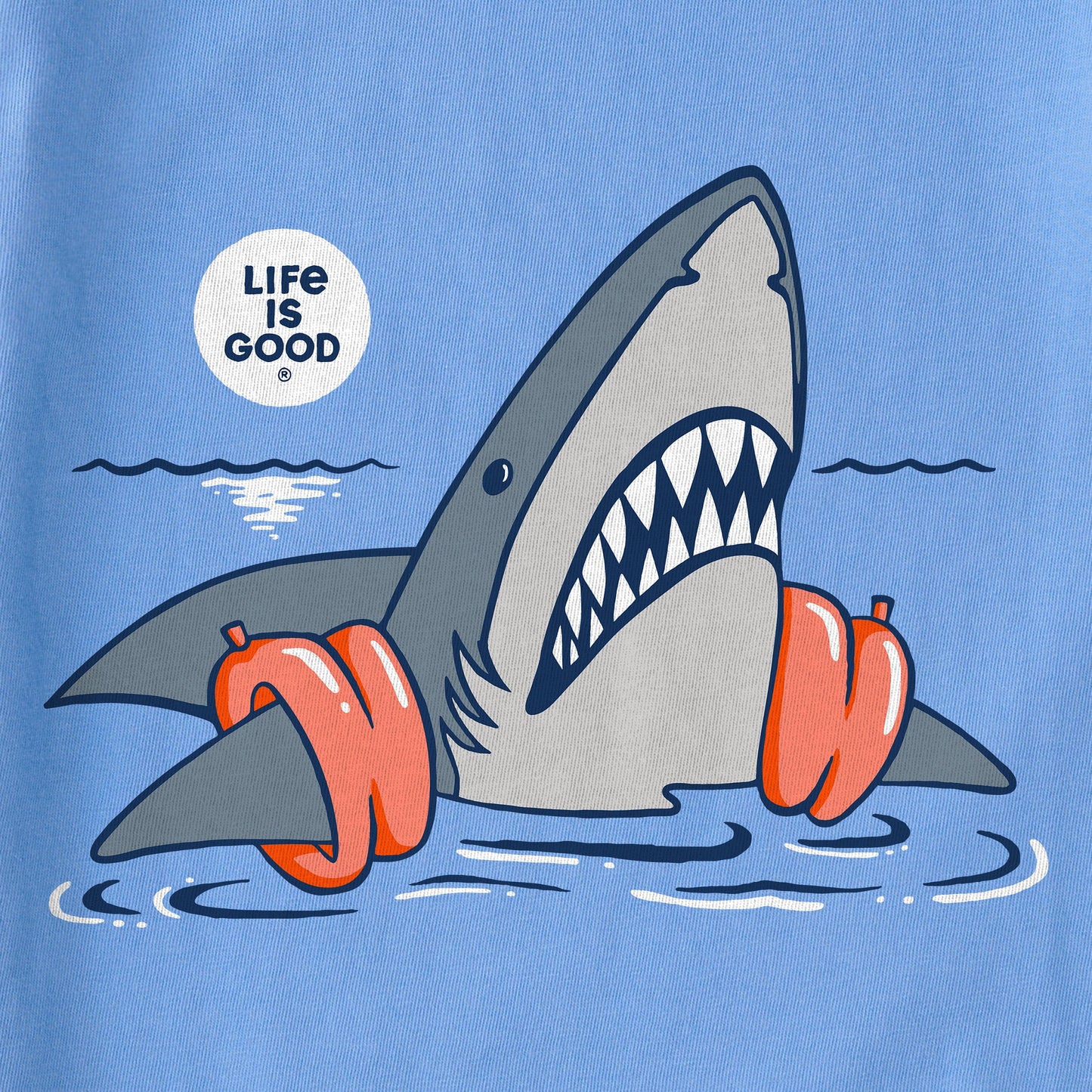 Women's Shark Floaty Swim Short Sleeve Crusher Boxy Tee