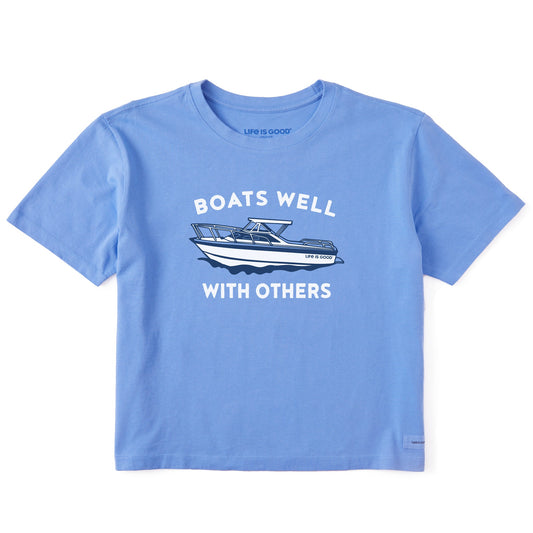 Women's Boats Well With Others Short Sleeve Crusher Boxy Tee