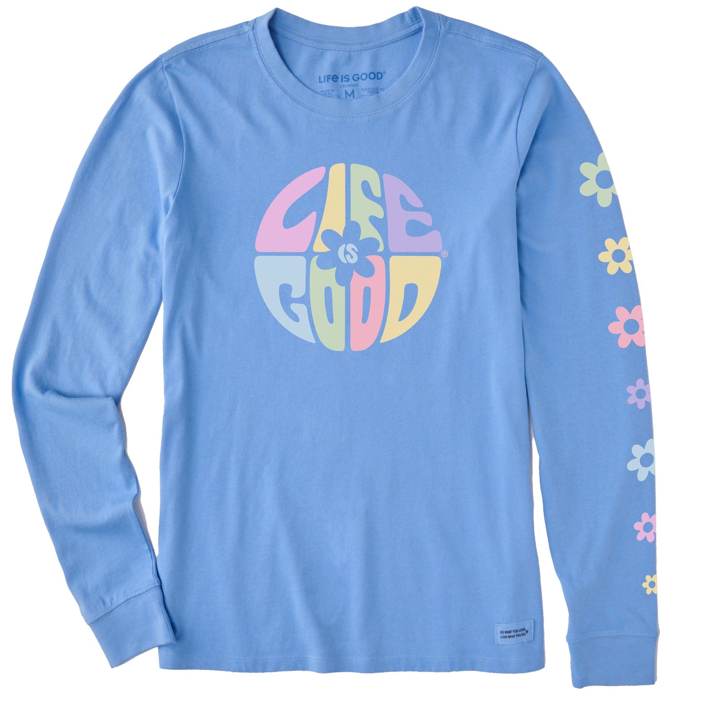 Women's Daisy Circle Psychedelic Long Sleeve Crusher Tee