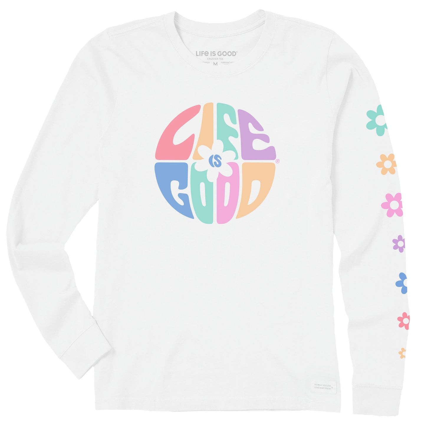 Women's Daisy Circle Psychedelic Long Sleeve Crusher Tee