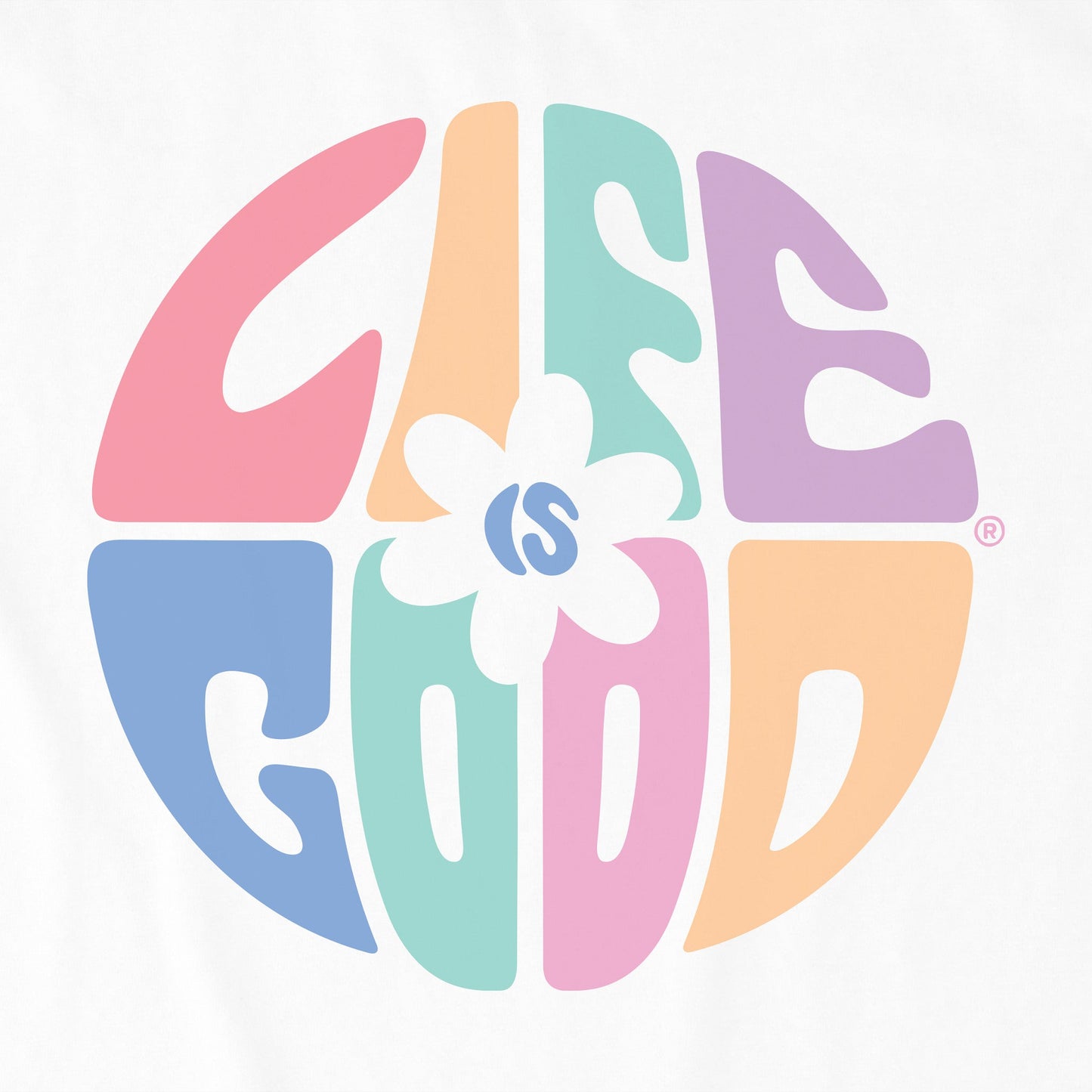 Women's Daisy Circle Psychedelic Long Sleeve Crusher Tee