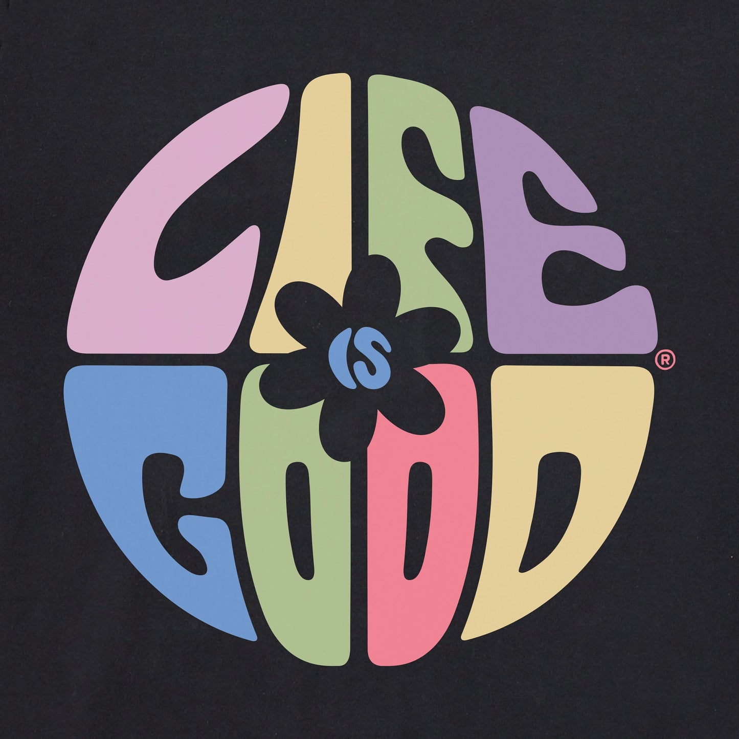 Women's Daisy Circle Psychedelic Long Sleeve Crusher Tee