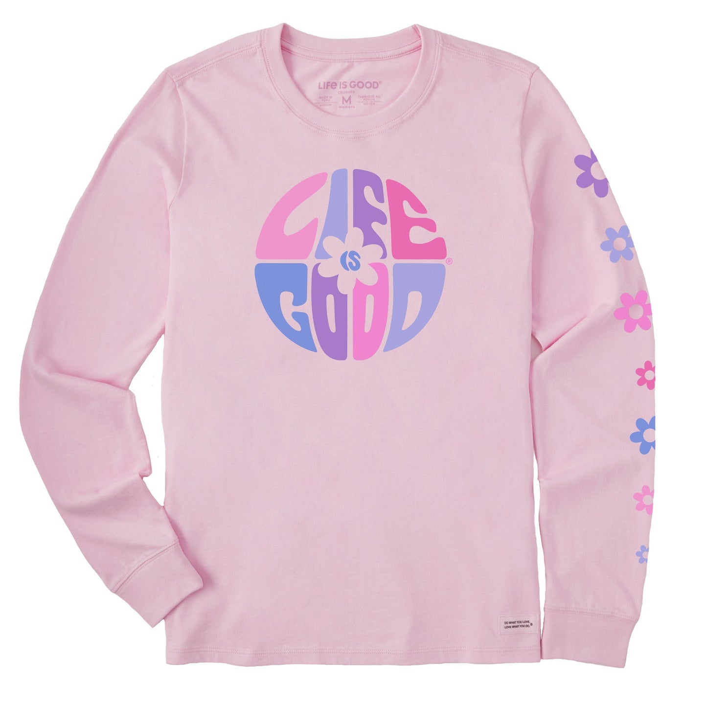 Women's Daisy Circle Psychedelic Long Sleeve Crusher Tee