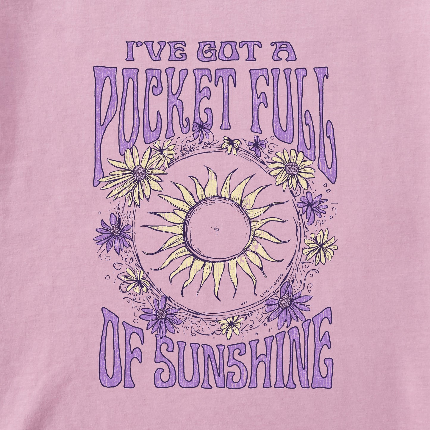 Women's Pocket Full of Sunshine Sun Short Sleeve Crusher Boxy Tee