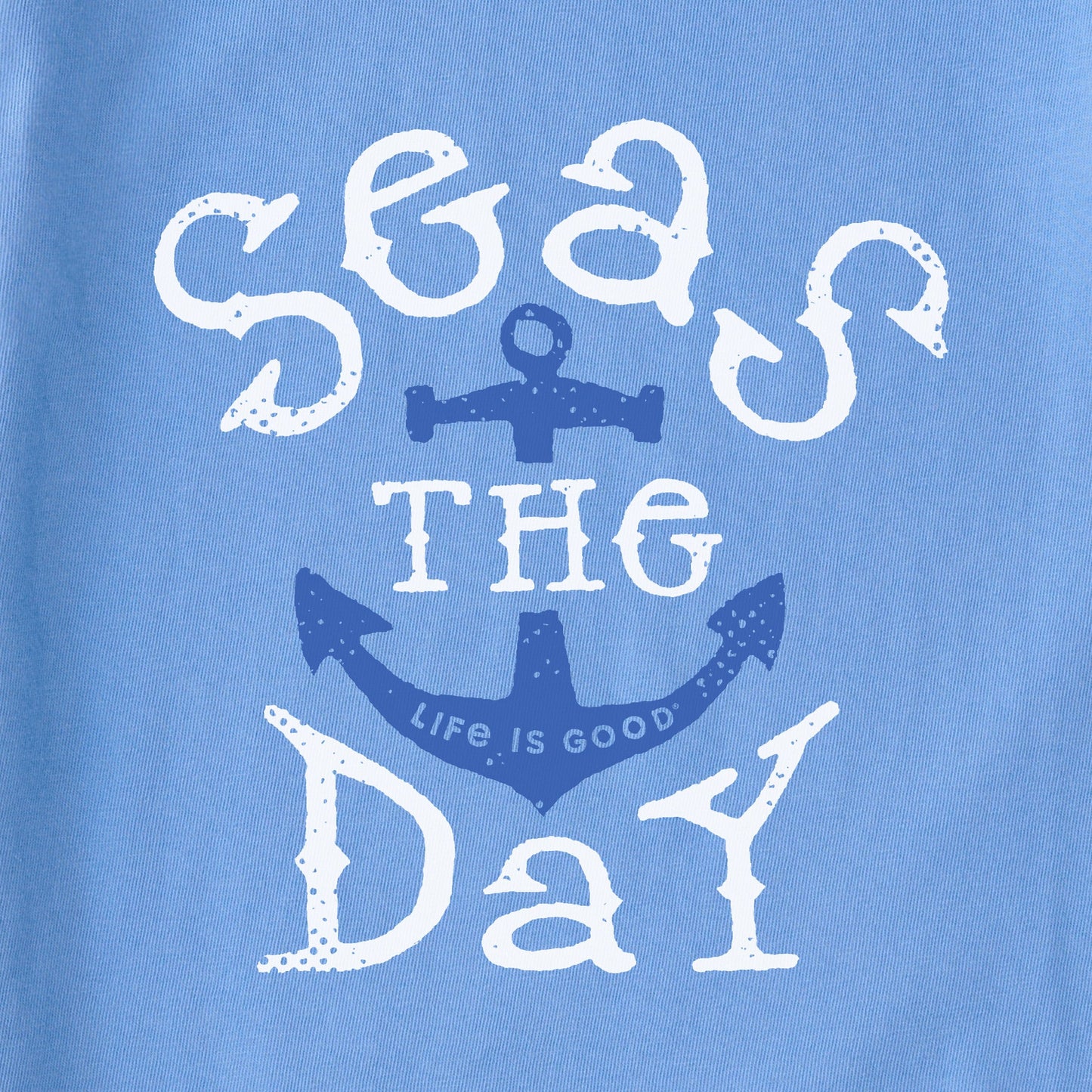 Women's Seas the Day Iron Anchor Short Sleeve Crusher Boxy Tee