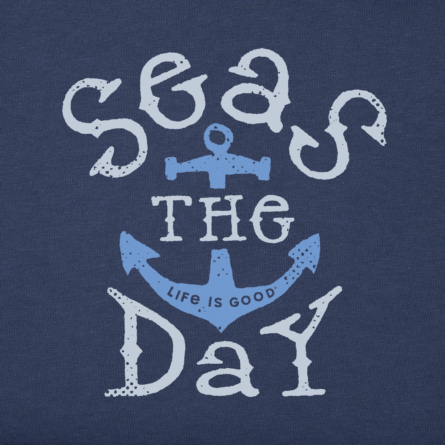 Women's Seas the Day Iron Anchor Short Sleeve Crusher Boxy Tee