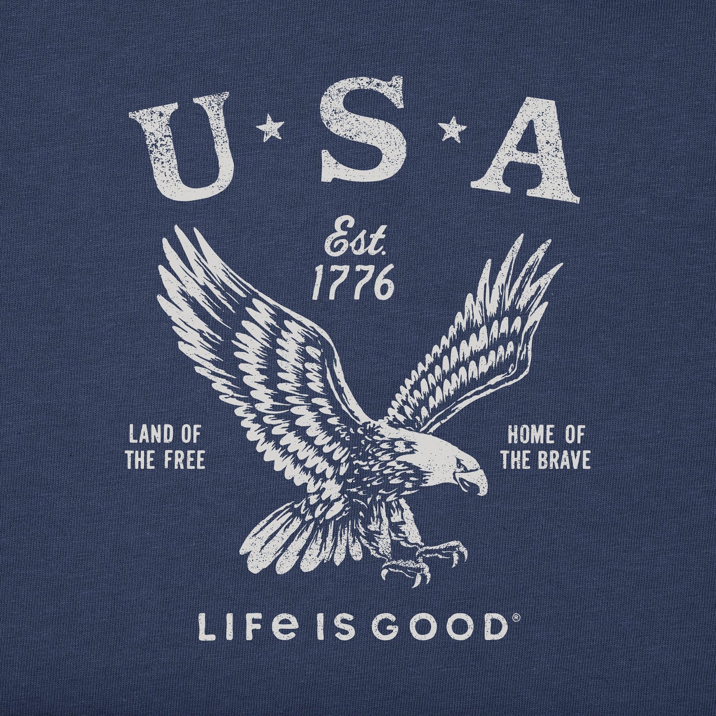 Women's USA 1776 Eagle Short Sleeve Crusher Boxy Tee