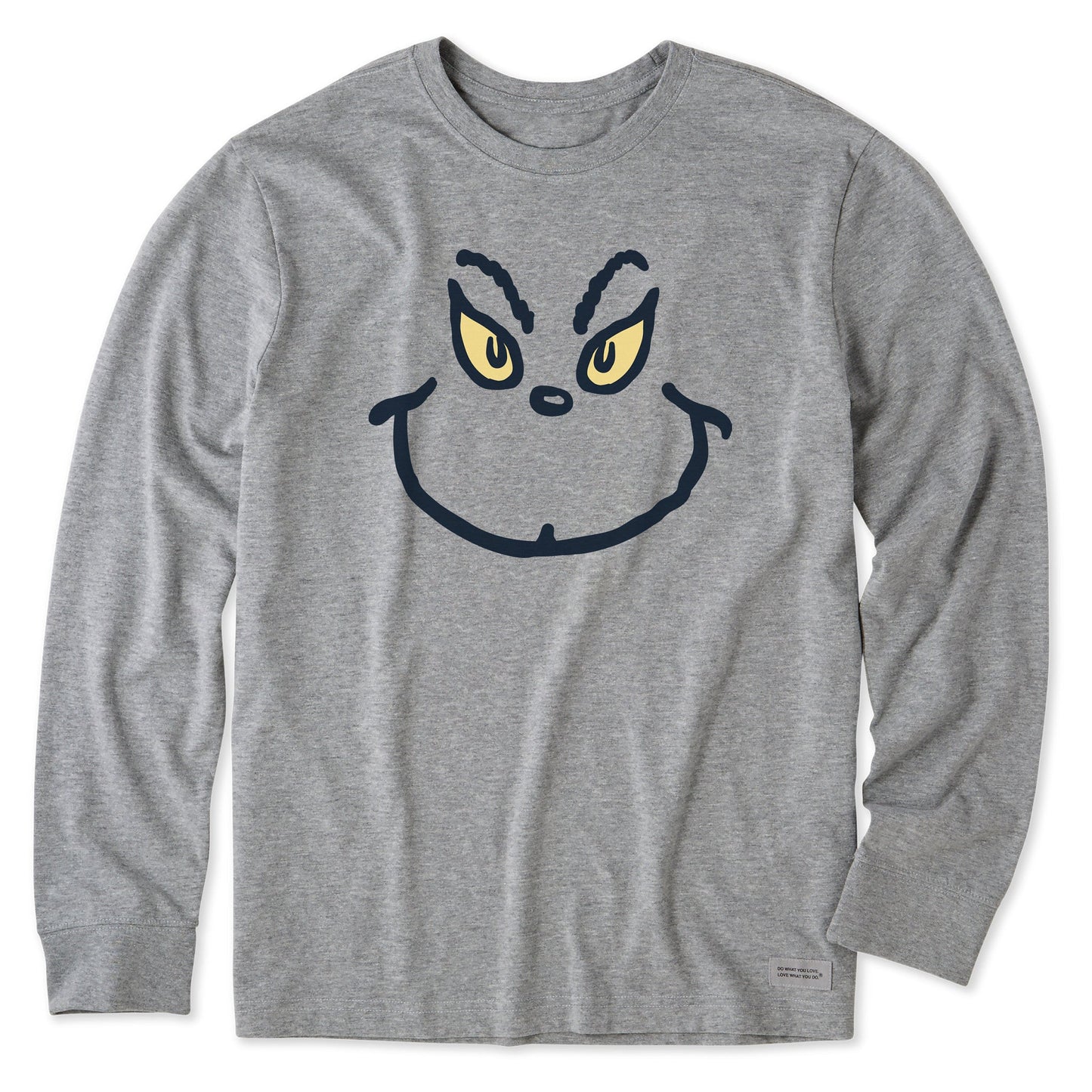 Men's Grinch Grin Long Sleeve Crusher Tee