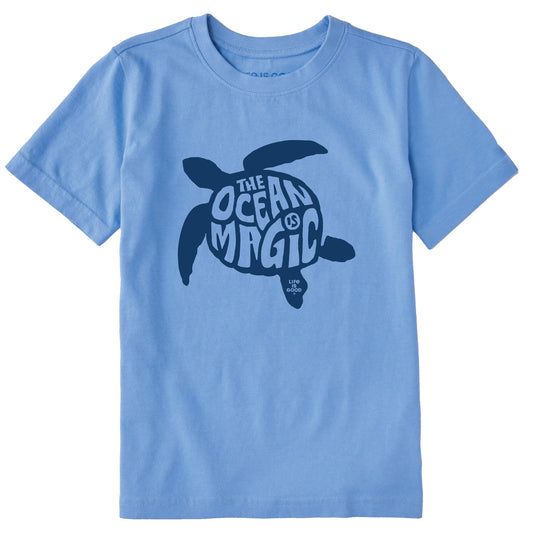 Kids Ocean is Magic Turtle Short Sleeve Crusher Tee
