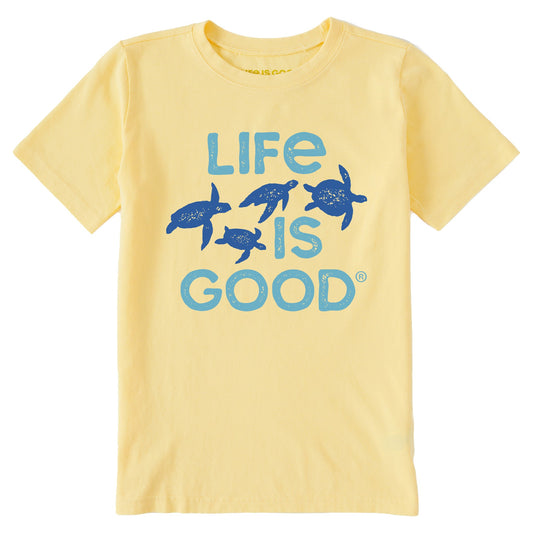 Kids Life is Good Turtles Short Sleeve Crusher Tee