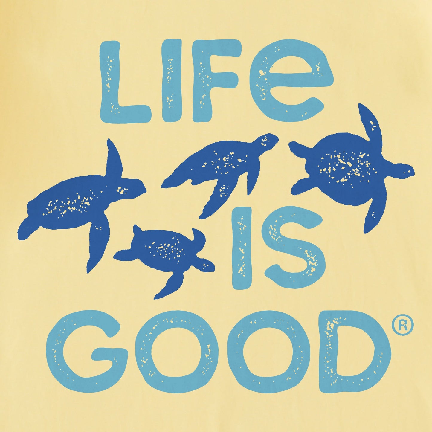 Kids Life is Good Turtles Short Sleeve Crusher Tee