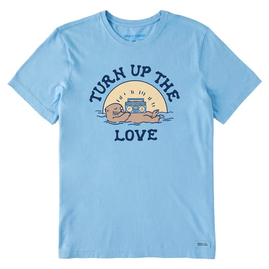 Men's Turn Up the Love Otter Short Sleeve Crusher Tee