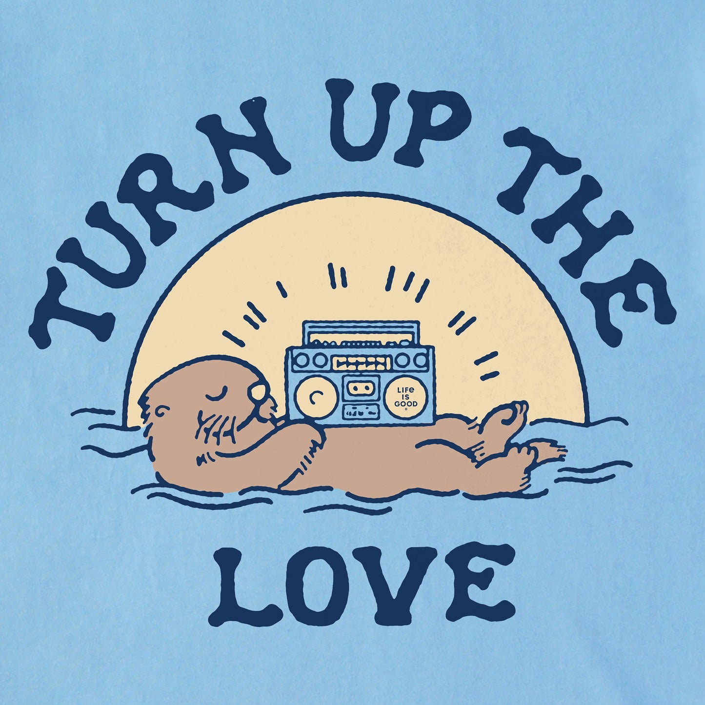 Men's Turn Up the Love Otter Short Sleeve Crusher Tee