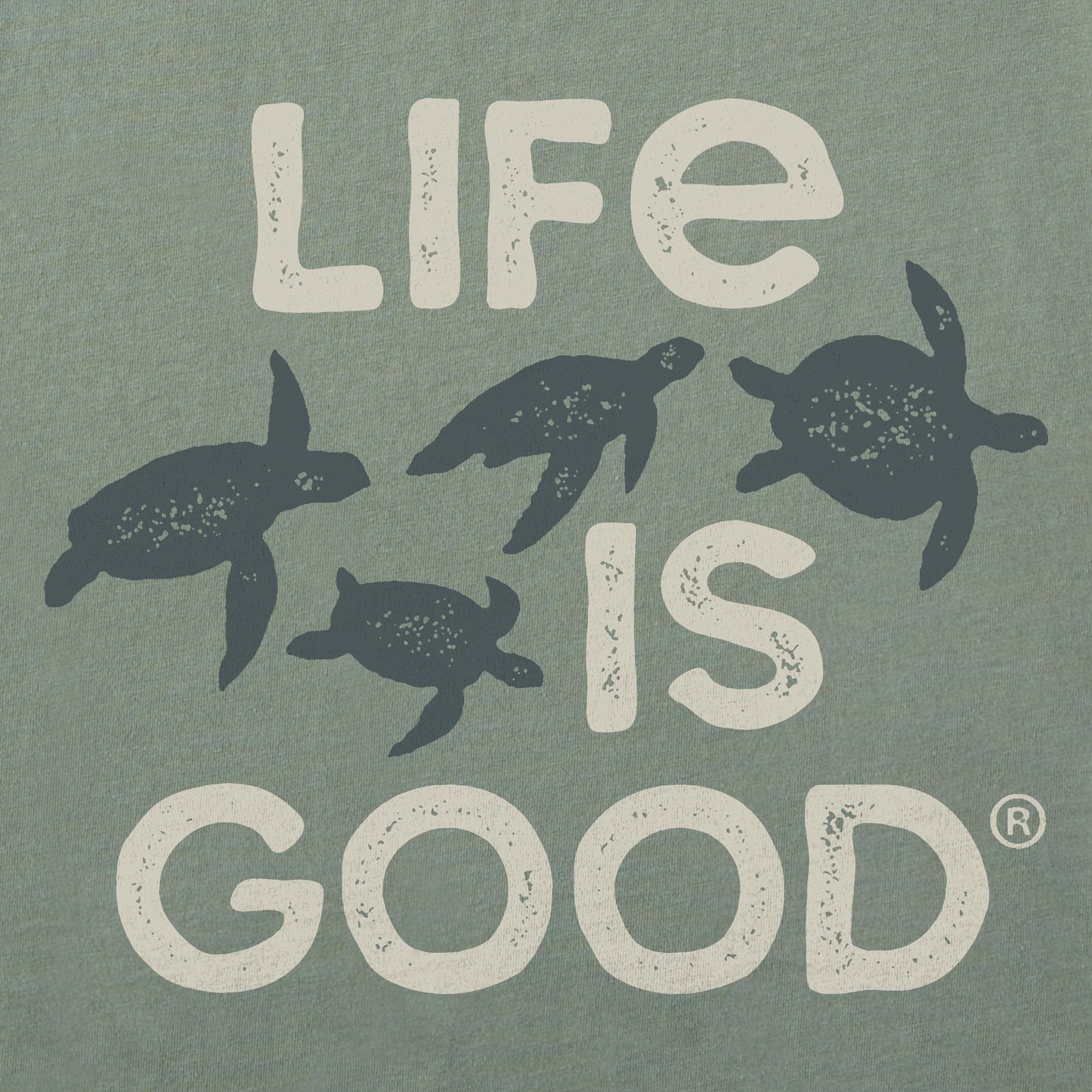 Men's Life is Good Turtles Short Sleeve Tee