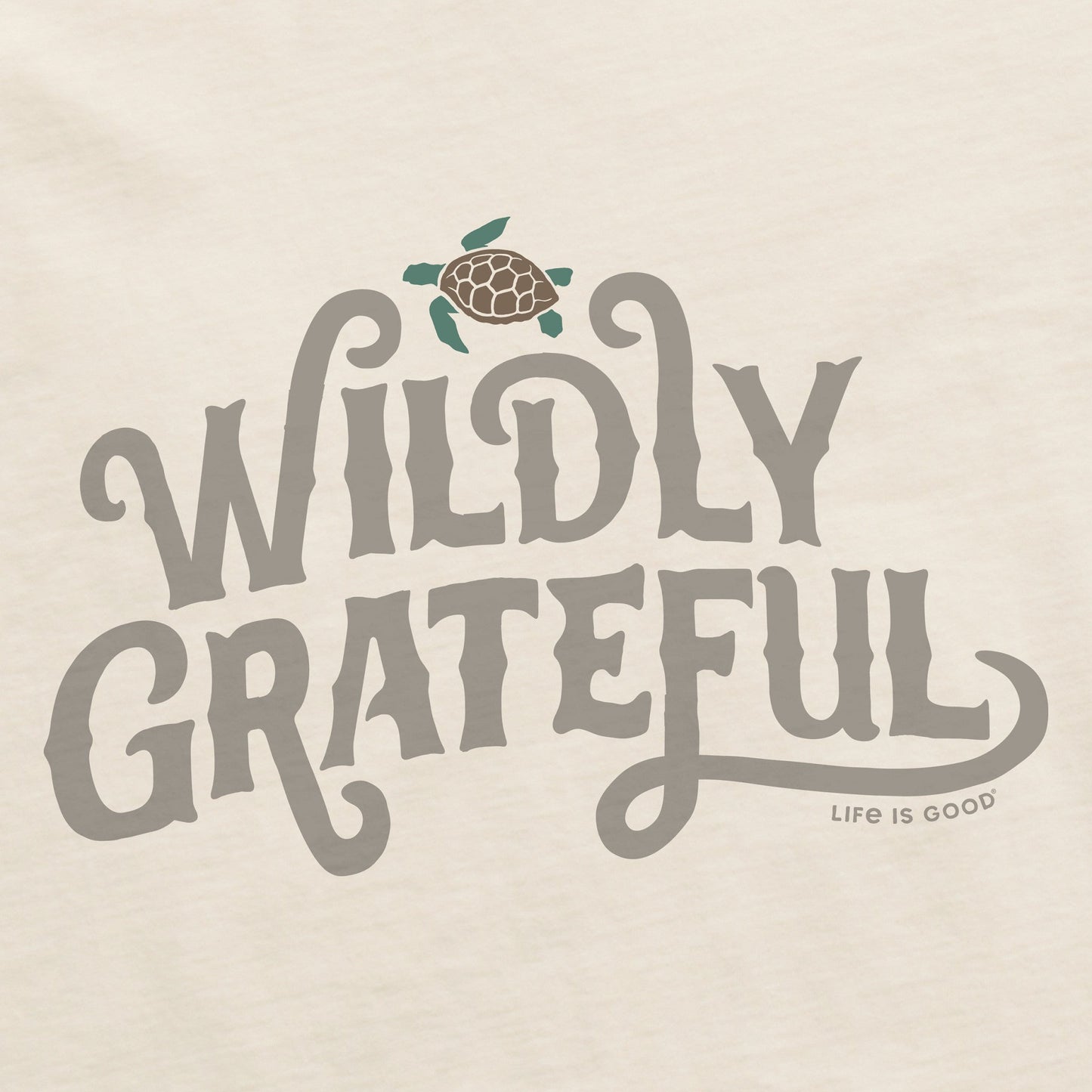 Women's Wildly Grateful Turtle Short Sleeve Crusher Boxy Tee
