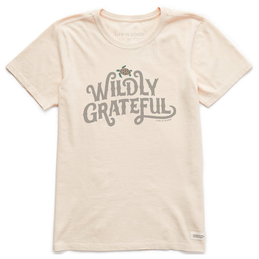 Women's Wildly Grateful Turtle Short Sleeve Crusher Tee