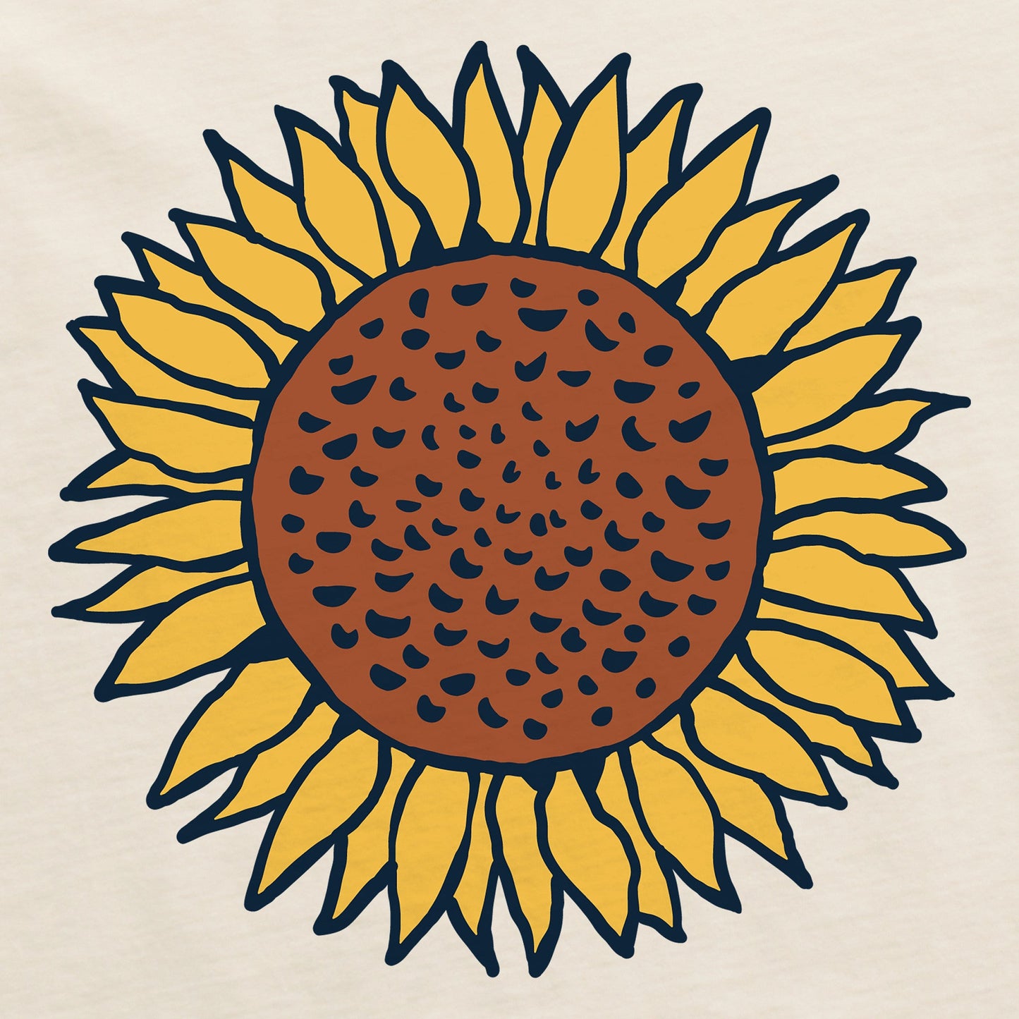 Women's Single Sunflower Short Sleeve Crusher Boxy Tee