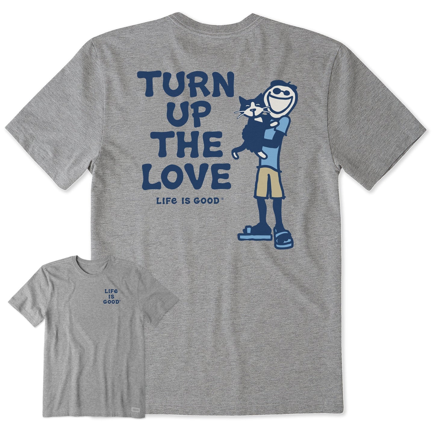 Men's Jake and Tux Turn Up the Love Short Sleeve Tee