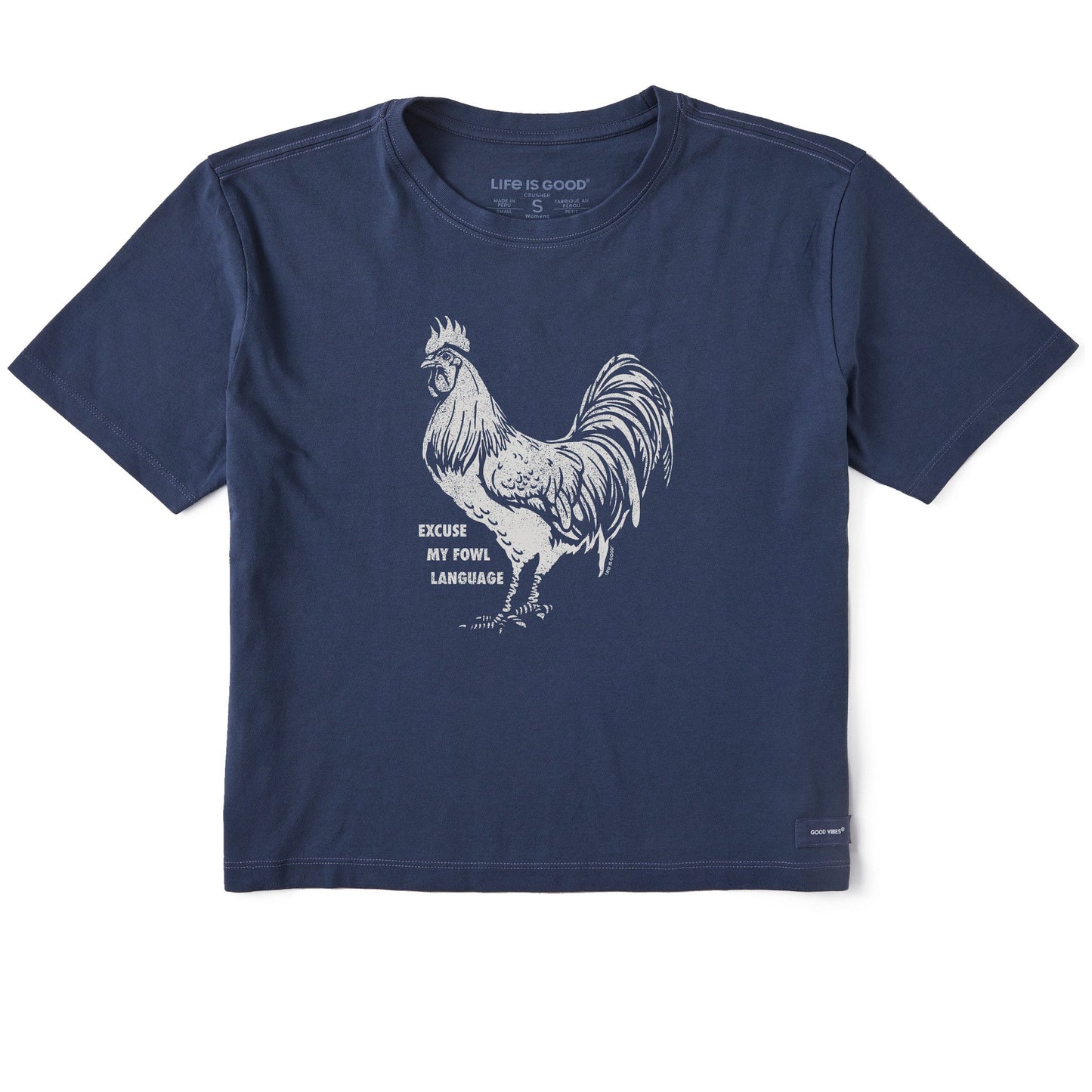 Women's Rooster Short Sleeve Crusher Boxy Tee