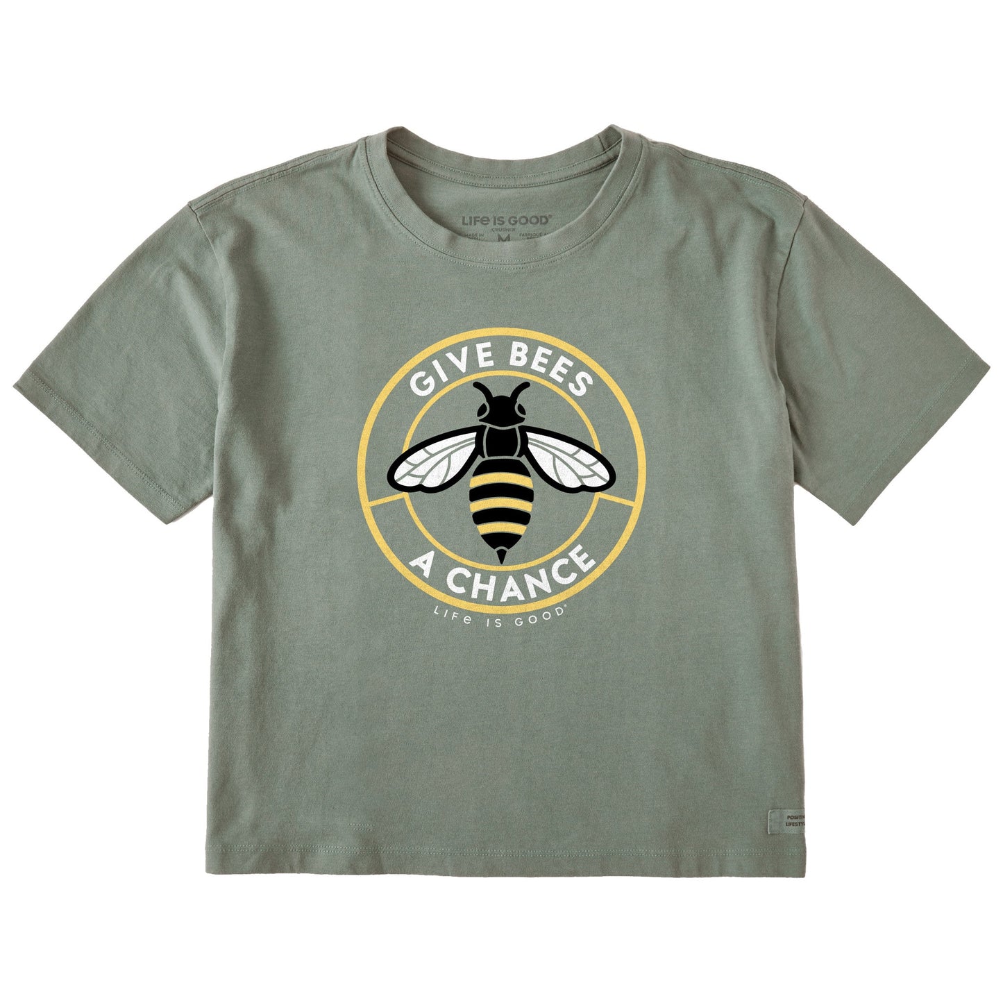 Women's Give Bees A Chance Coin Short Sleeve Boxy Tee