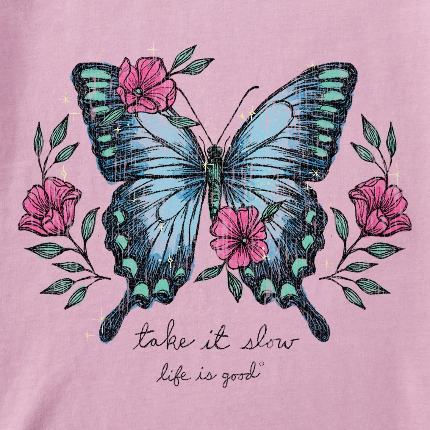 Women's Butterfly Take it Slow Short Sleeve Crusher Boxy Tee