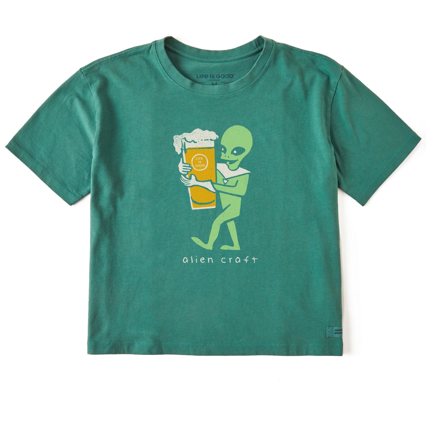 Women's Alien Craft Beer Short Sleeve Crusher Boxy Tee