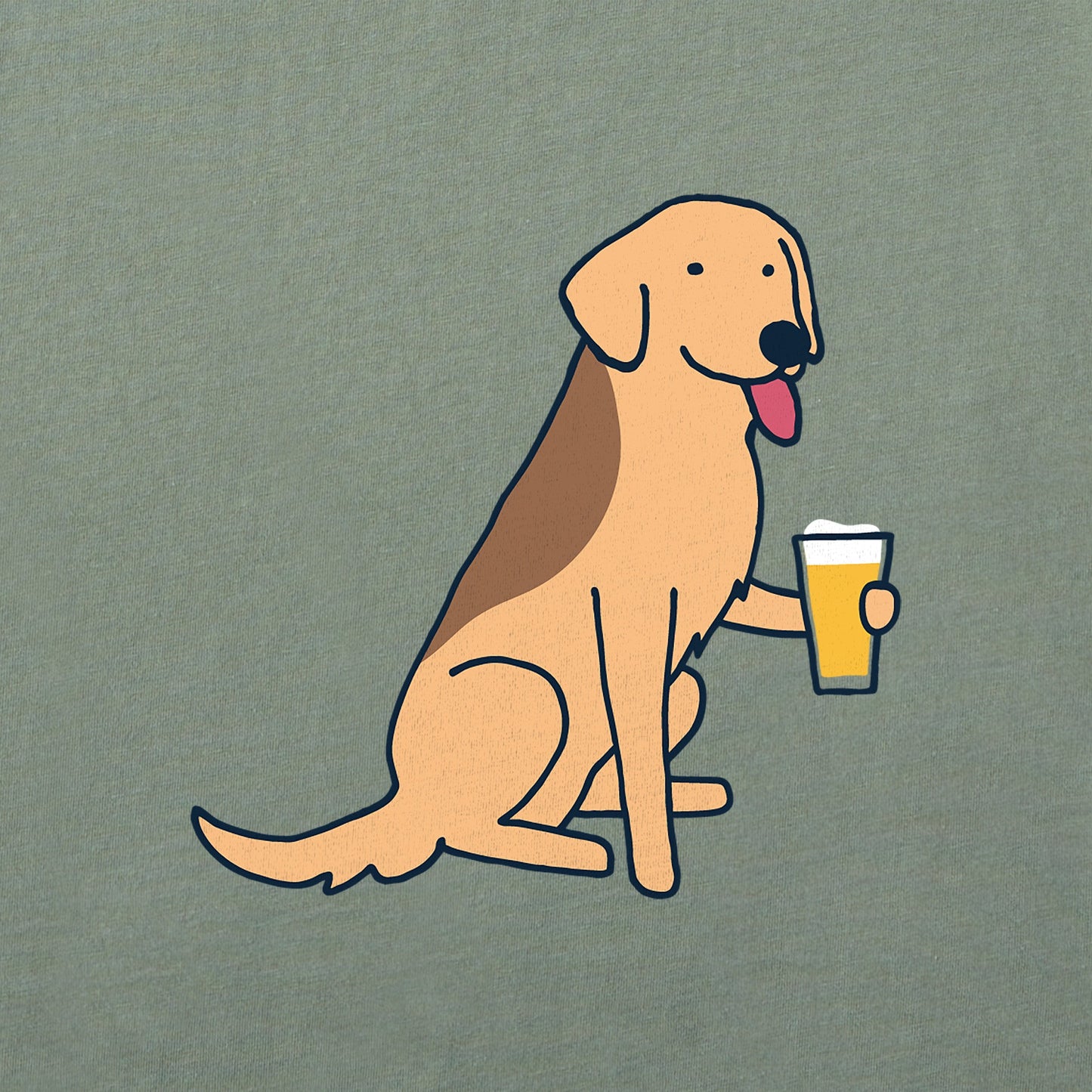 Women's Cold Beer Dog Short Sleeve Crusher Boxy Tee