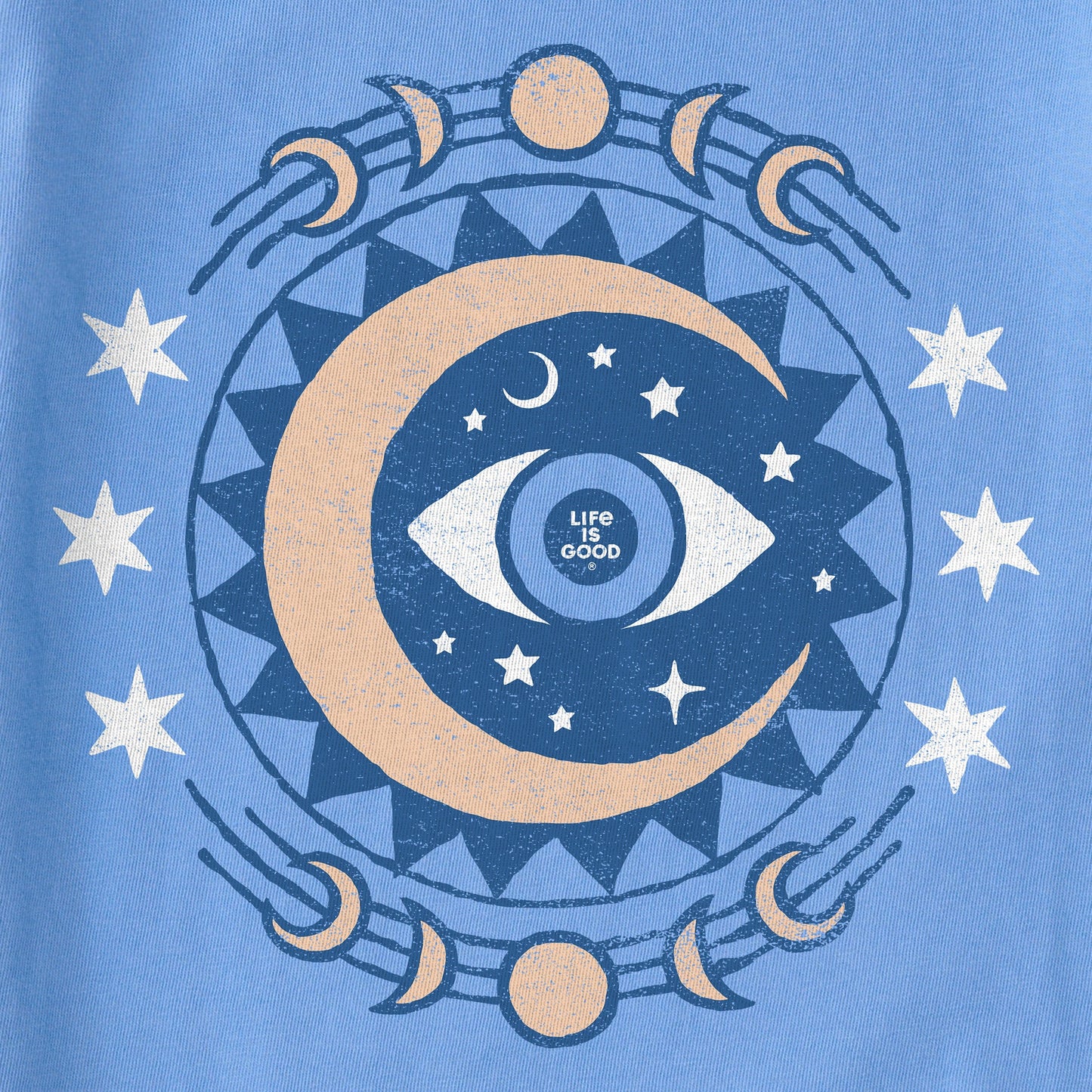 Women's Celestial Eye Short Sleeve Crusher Boxy Tee