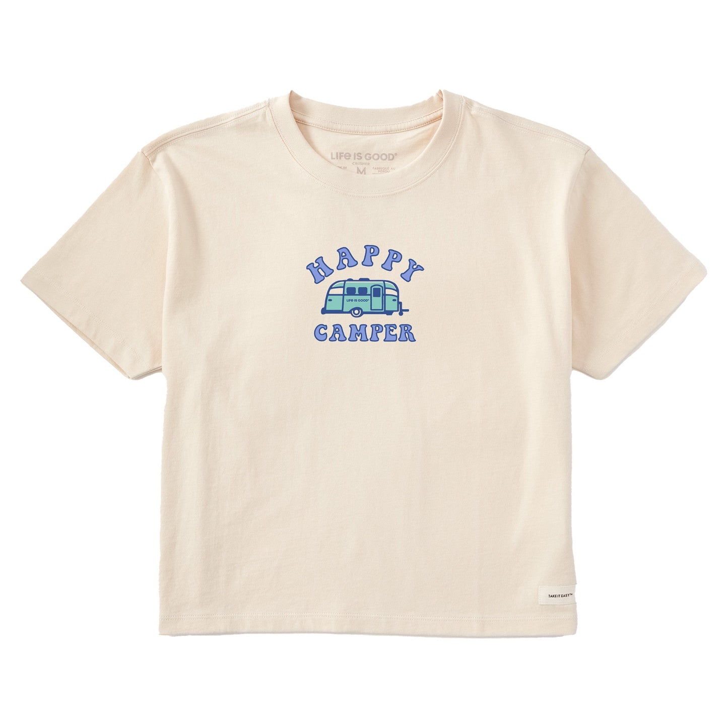 Women's Happy Camper Short Sleeve Crusher Boxy Tee