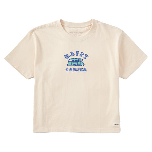 Women's Happy Camper Short Sleeve Crusher Boxy Tee