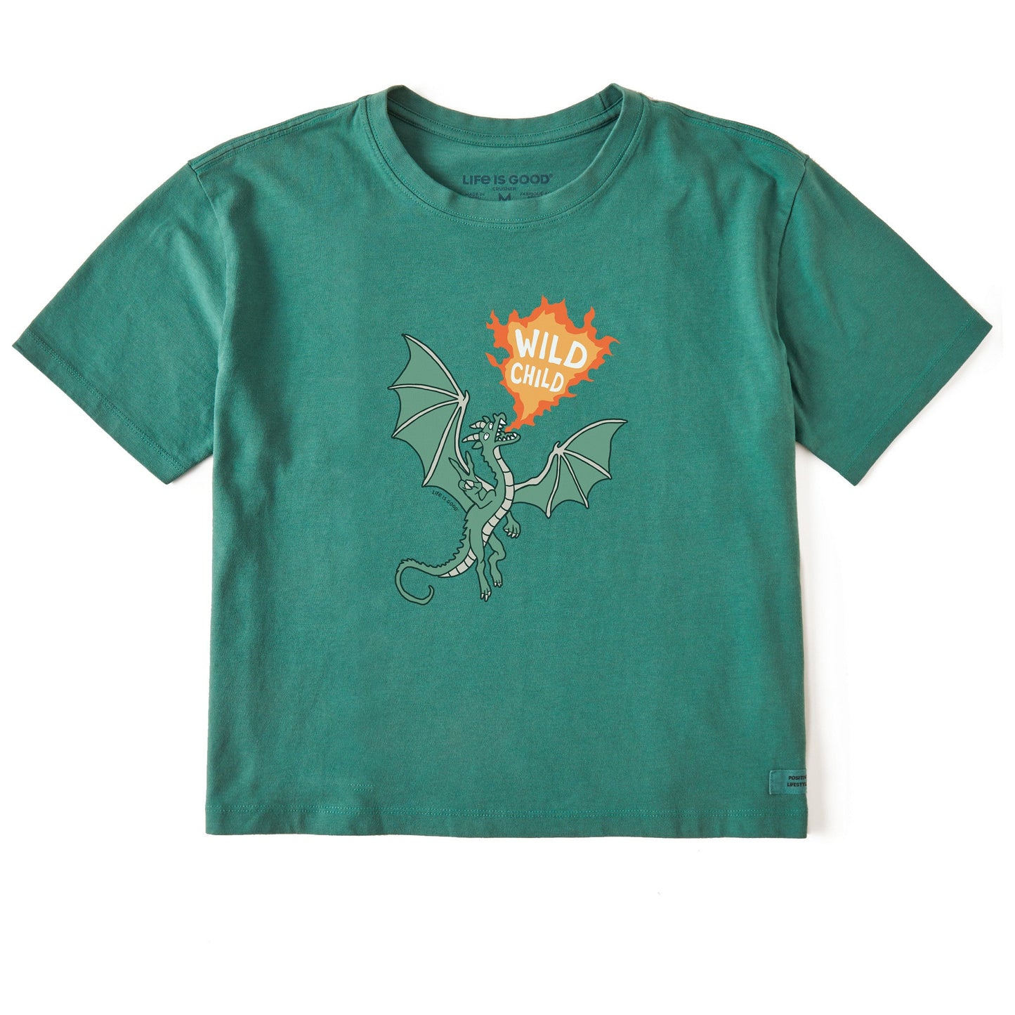 Women's Wild Child Dragon Short Sleeve Crusher Boxy Tee