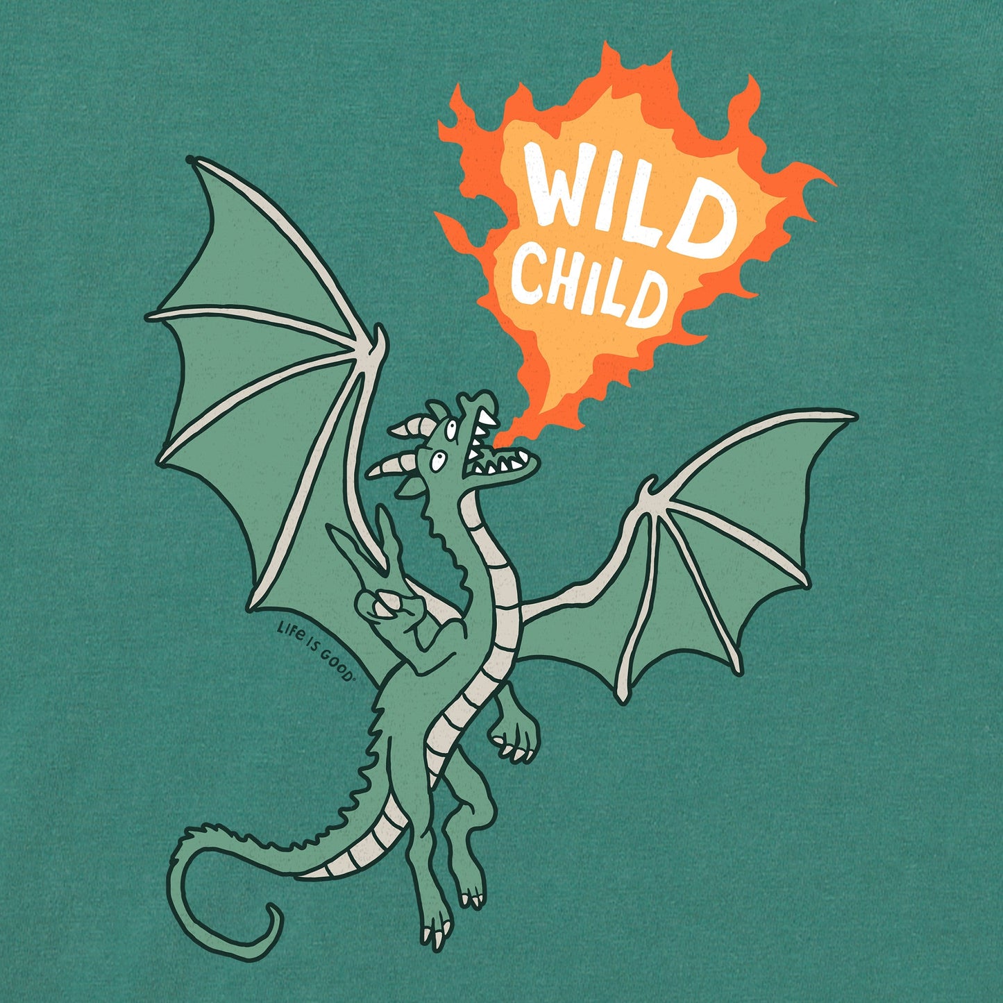 Women's Wild Child Dragon Short Sleeve Crusher Boxy Tee