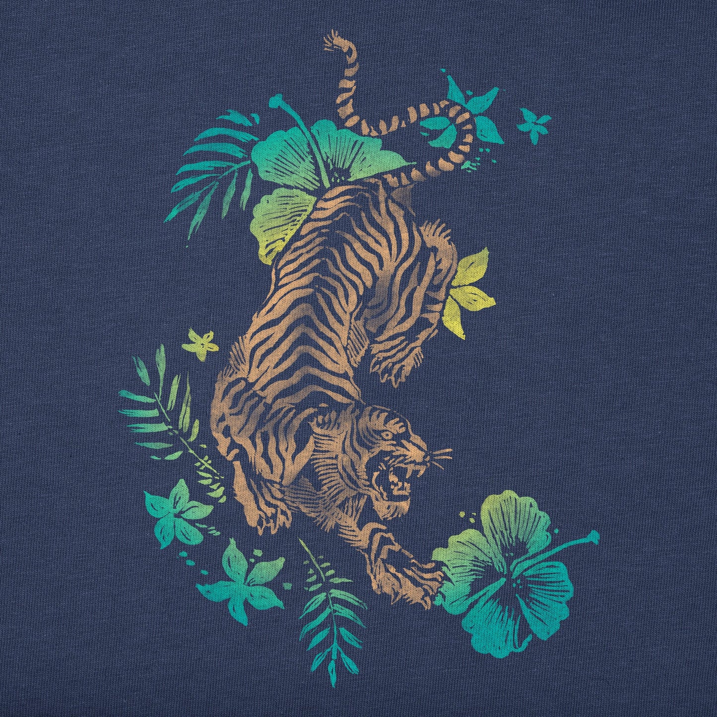 Women's Tiger Flower Short Sleeve Crusher Boxy Tee