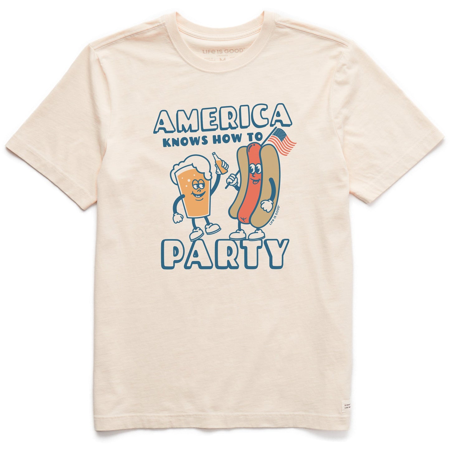 Men's America Knows How to Party Short Sleeve Crusher Tee