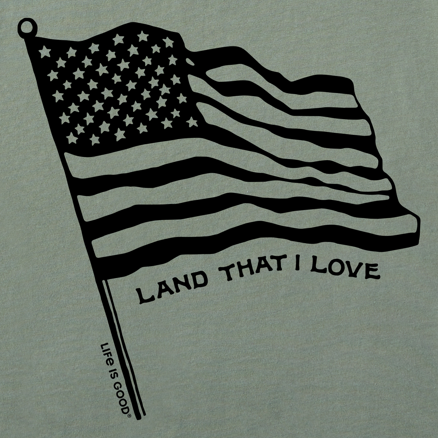 Men's Land that I Love Flag Short Sleeve Tee
