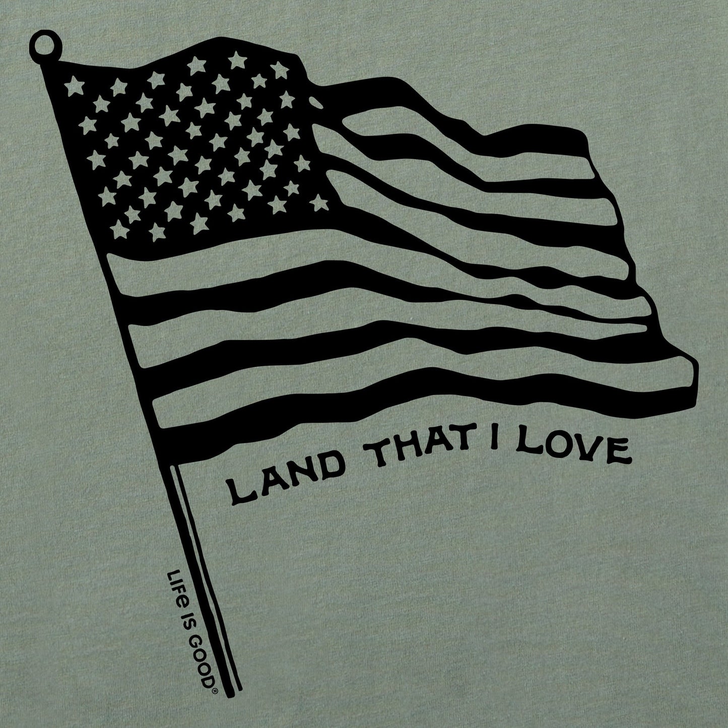 Men's Land that I Love Flag Short Sleeve Tee