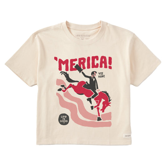 Women's Abemerica Short Sleeve Crusher Boxy Tee