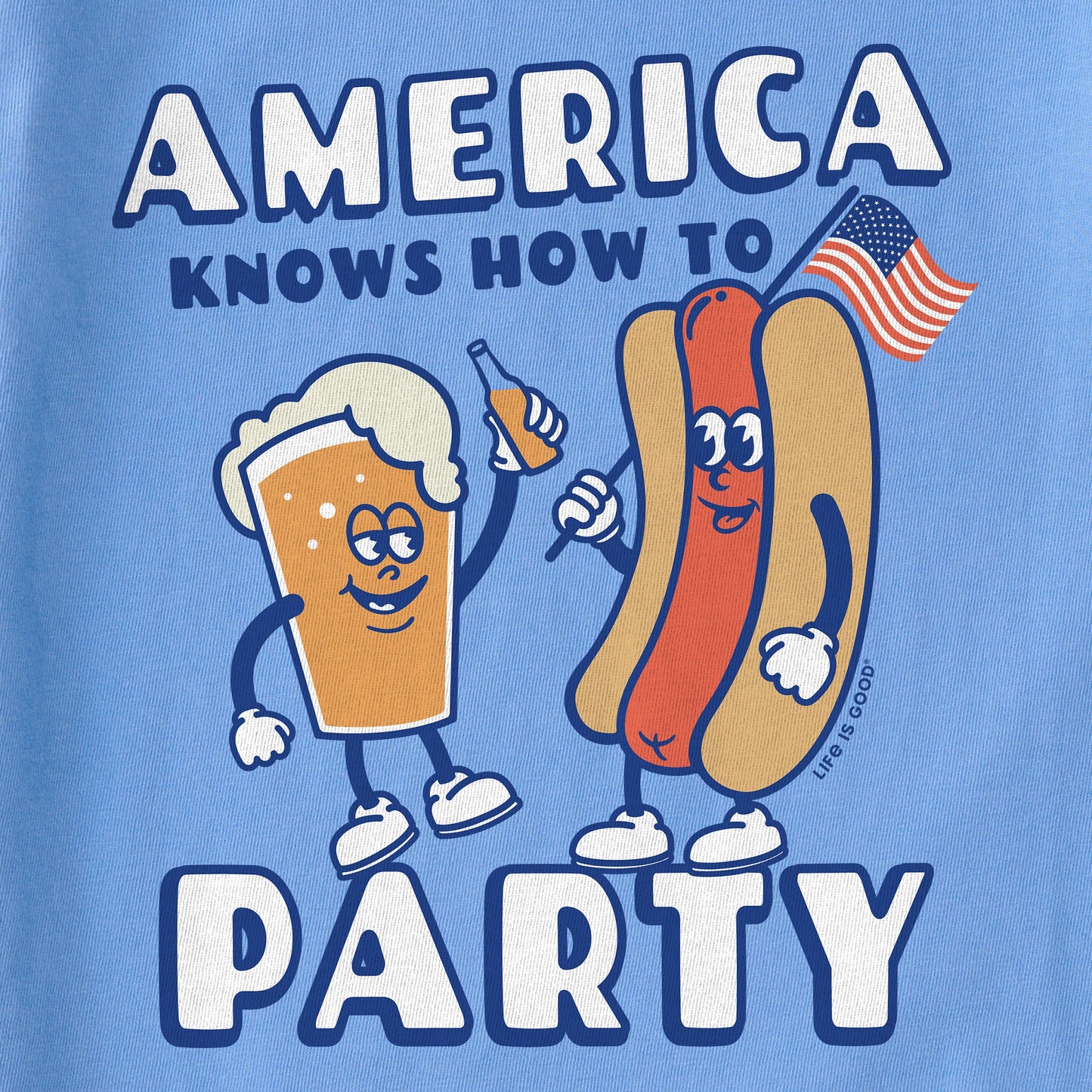 Women's America Knows How to Party Short Sleeve Crusher Boxy Tee