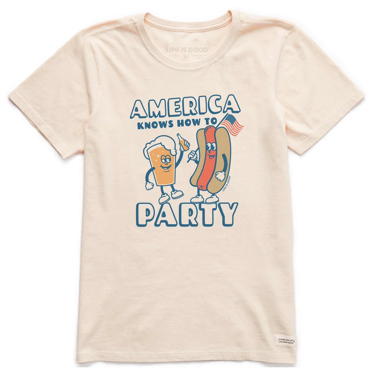Women's America Knows How to Party Short Sleeve Crusher Tee