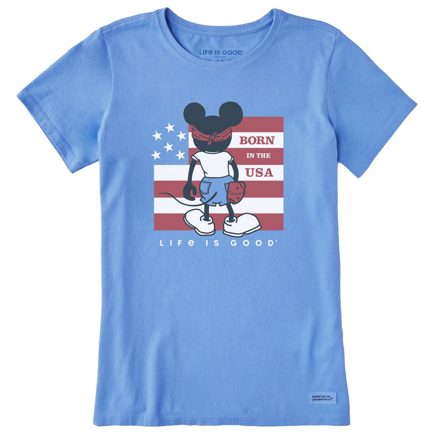 Women's Steamboat Willie Born in the USA Short Sleeve Tee