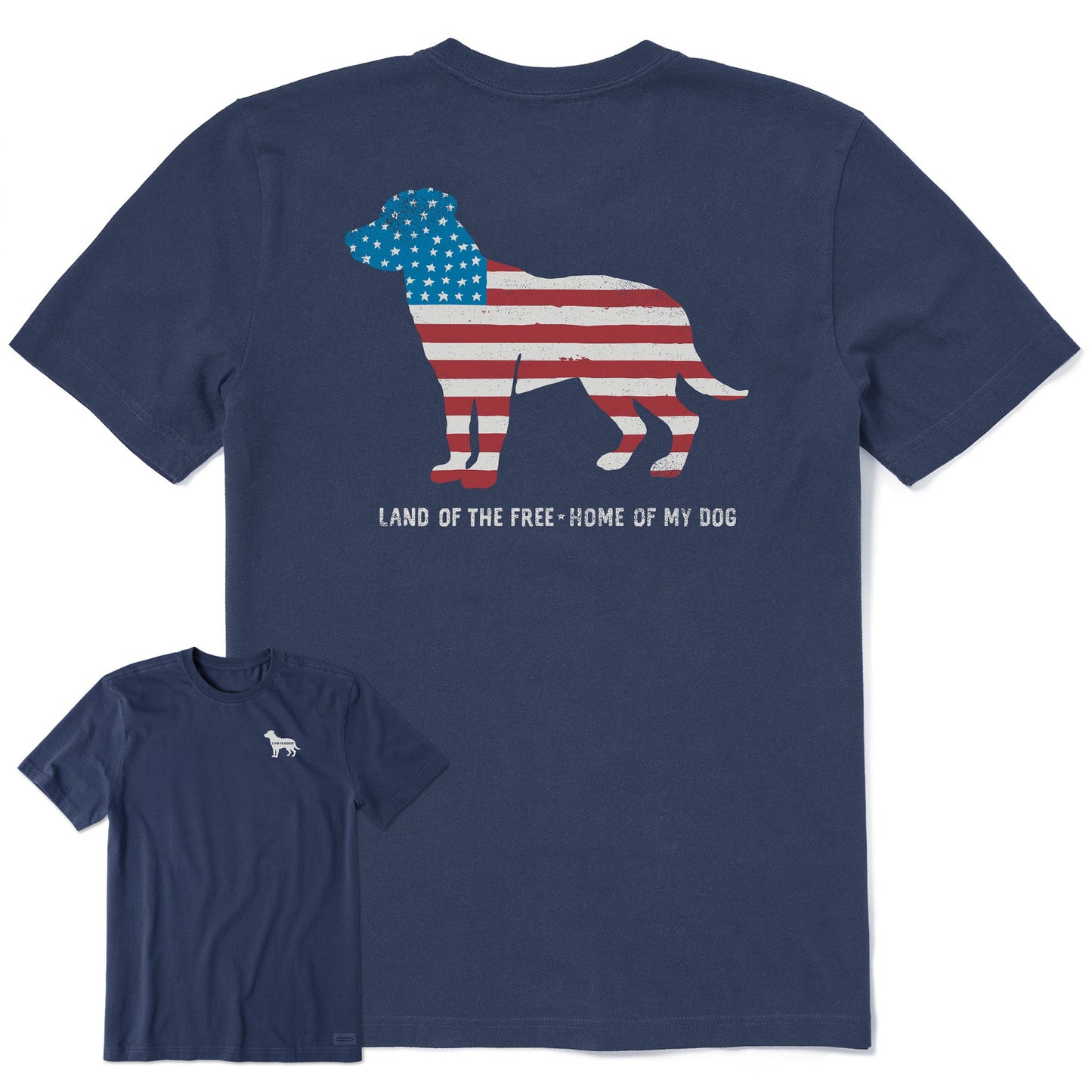 Men's Home of My Dog Flag Short Sleeve Tee